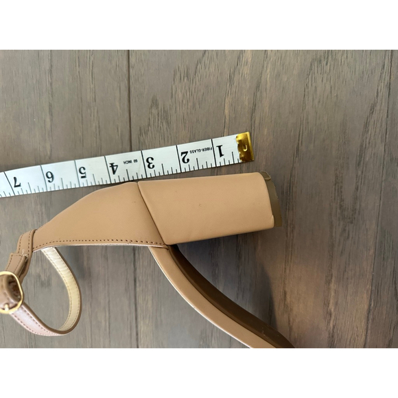 Jessica Simpson Beige Gold Block Heel Sandals Size 7.5 - Picture 8 of 8